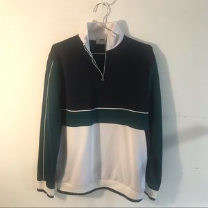 Topman Half Zip Long Sleeve Light Weight Sweater L
